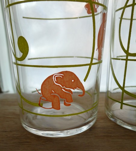 2 Gafas Federales de Cristal Highball Música DANZANTE ROSA ELEFANTE Verde Mono Diseño - Imagen 2 de 9