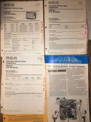 RCA TV Service Data 1978 C-5, C-5-S1 & S2 Chassis CTC88 Series
