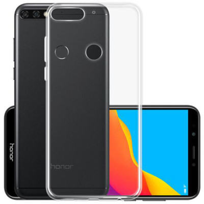 Hülle für Honor 7C Handy Cover Silikon Case Schutzhülle Bumper Etui transparent