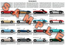 Austin-healey 100 1006 3000 Production History Poster 100m 100s