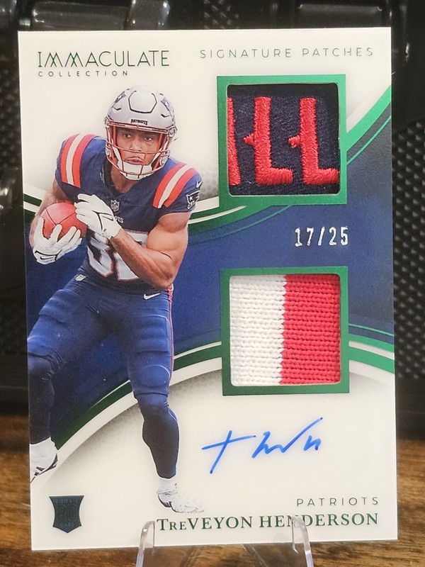 2025 Panini Immaculate Collection RC Patches TreVeyon Henderson #ISPR-THN AU/25