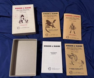 TSR Basic Dungeons & Dragons Original White Box 3 volume set. 1974