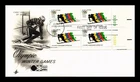 DR JIM STAMPS US COVER XI OLYMPIC WINTER GAMES SAPPORO FDC PLATE BLOCK
