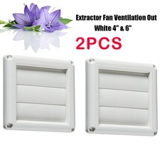 2Pcs Gravity Flap External Wall Ventilation Exhaust Cover Air Vent Grille 4/6"