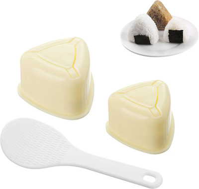 Onigiri Maker Dreiecksform Set mit Löffel für Sushi und Bento in Küche