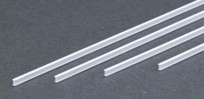 Evergreen Scale Models 273 .100'' x 14'' Polystyrene I-Beams (Pack of 4)