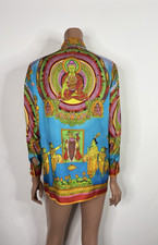 Vtg Gianni Versace SS2000 Buddha Print Print ...