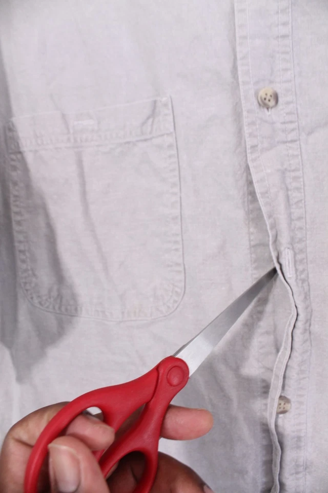 Vintage White Sierra Button Shirt Mens XL Beige Cotton Outdoors Safari Pockets - Image 3 of 4