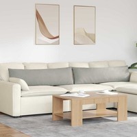 Sofa Kissen 2 Pcs Hellgrau 145 X 40 Cm Stoff
