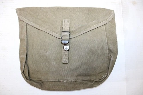 US Military Issue WW2 Era 1941 ARMY Meatcan Mess Kit Canvas Pouch Field Gear W12