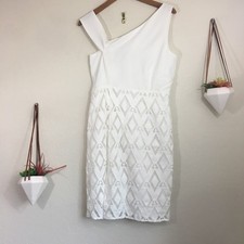 NWT NSR white asymmetric dress