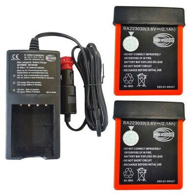 2X BA223030 Battery + QA108600 QD108300 24V Battery Charger for HBC Crane Remote
