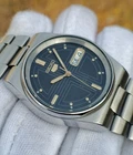Vintage Seiko 5 Automatic Black Geometric Dial Day/Date Men's Wrist Watch Japan