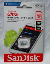 sandisk ultra microSDXC uhs-i card 128gb class 10 up to 100mb/s