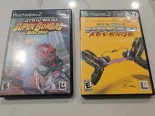 Star Wars PS2 Game Lot Super Bombad Racing And Racer Revenge 
