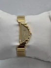 Vintage Seiko Half Moon Asymmetrical Watch Gold Tone 1F20-5D59 w/ New Battery