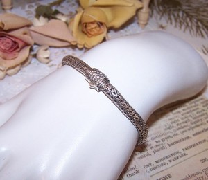 JOHN HARDY 6.25" Sterling Silver 4.5mm Chain Bracelet with Pavé Diamond Clasp