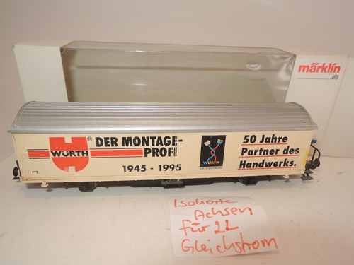 ++ P35 H0 Märklin 95703 Schiebewandwagen Würth 1945-1995 mit isolierten Achsen | Condition: Gebraucht