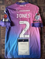 Bolton wanderers FC 2024/25 Match Worn Player Issue Signed Football Shirt Coa #2