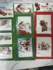 Christmas Gift Tags 16 Pack New Old Stock Vintage Paper Magic Co Lot Of 3