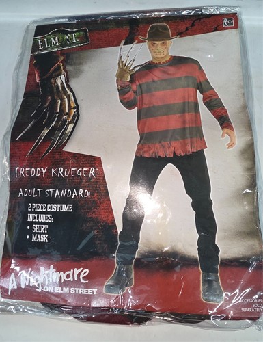 Halloween costume Freddy Krueger -Adult size- Shirt, mask, glove and knife hand