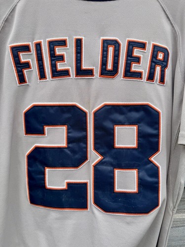 Maglia grigia Majestic Detroit Tigers Prince Fielder #28 taglia 52 base cool - Foto 4 di 19