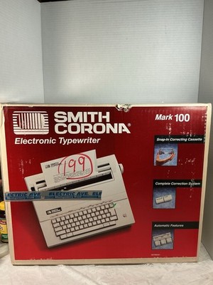 Smith Corona Mark 100 Electronic Typewriter w/ Box Snap-In Correcting Cassette