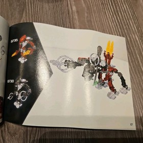 LEGO Bionicle Toa Hordika Vakama 8736 & Whenua 8738 Missing One Manual 
