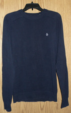 Penguin Munsingwear Men's Classic Navy Blue Light Cotton Sweater Size Medium M
