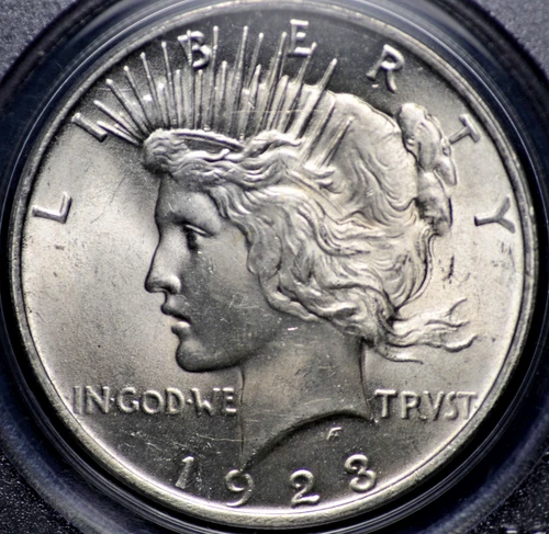 1923 PEACE DOLLAR PCGS MS 64 ALL WHITE  GREAT FROSTED SILVER SATIN LUSTER,  FULL