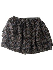 H M Girls Floral Print Tiered Ruffled Mini Skirt