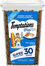 Temptations Mixups Surfer'S Delight Flavor Crunchy and Soft Cat Treats, 30 Oz. T