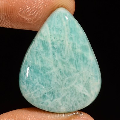 Natural Amazonite Pear Shape Cabochon Loose Gemstone 40.5 Ct. 28X22X8 mm
