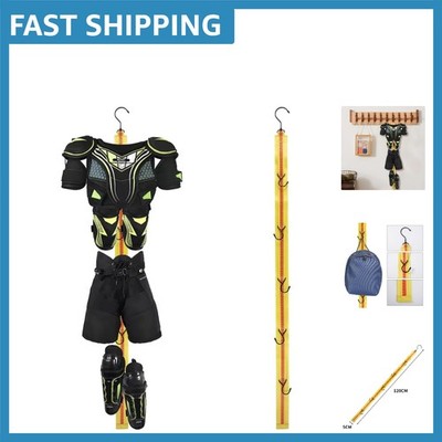 Multi-Purpose Portable Nylon Drying Rack with 5 Hooks for Indoor & Outdoor