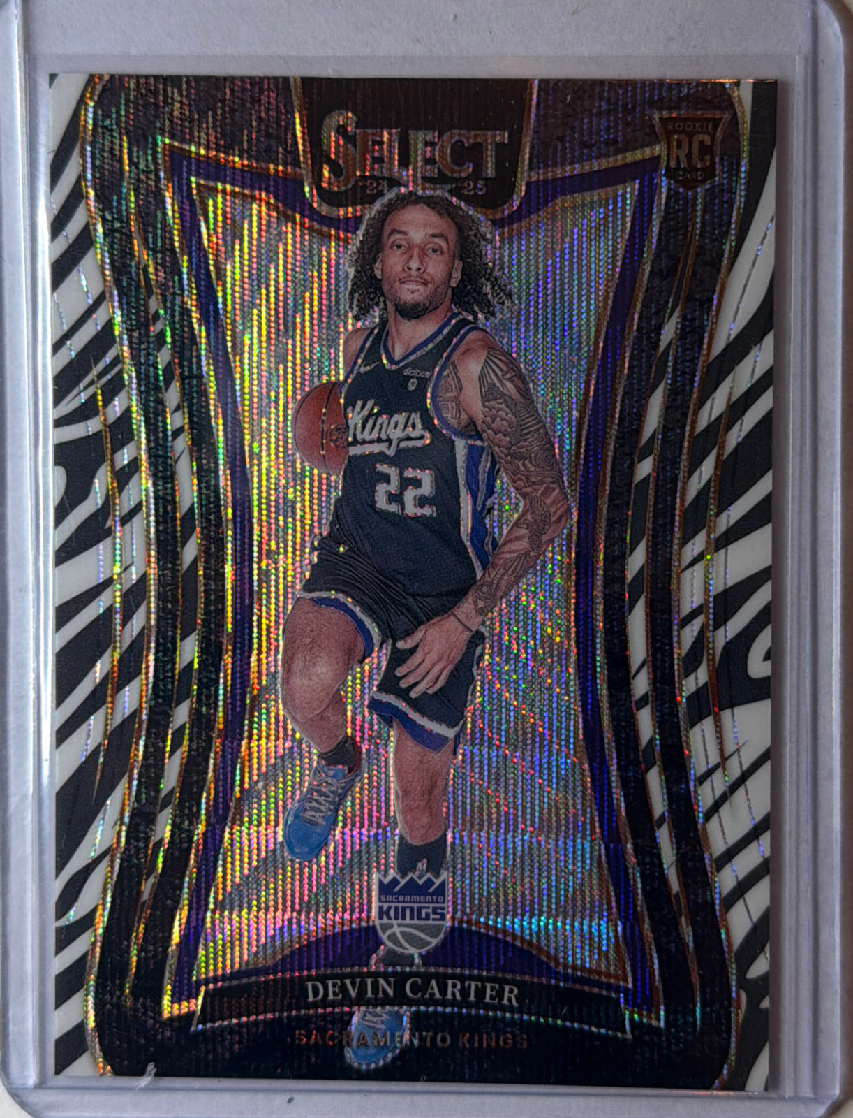 2024 Panini Select Devin Carter Mezzanine Zebra Case Hit #381 (RC)
