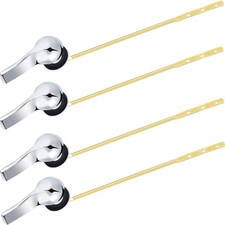 4 Pcs Metallic Toilet Tank Handles 8 Inch Flush Lever Replacement Set