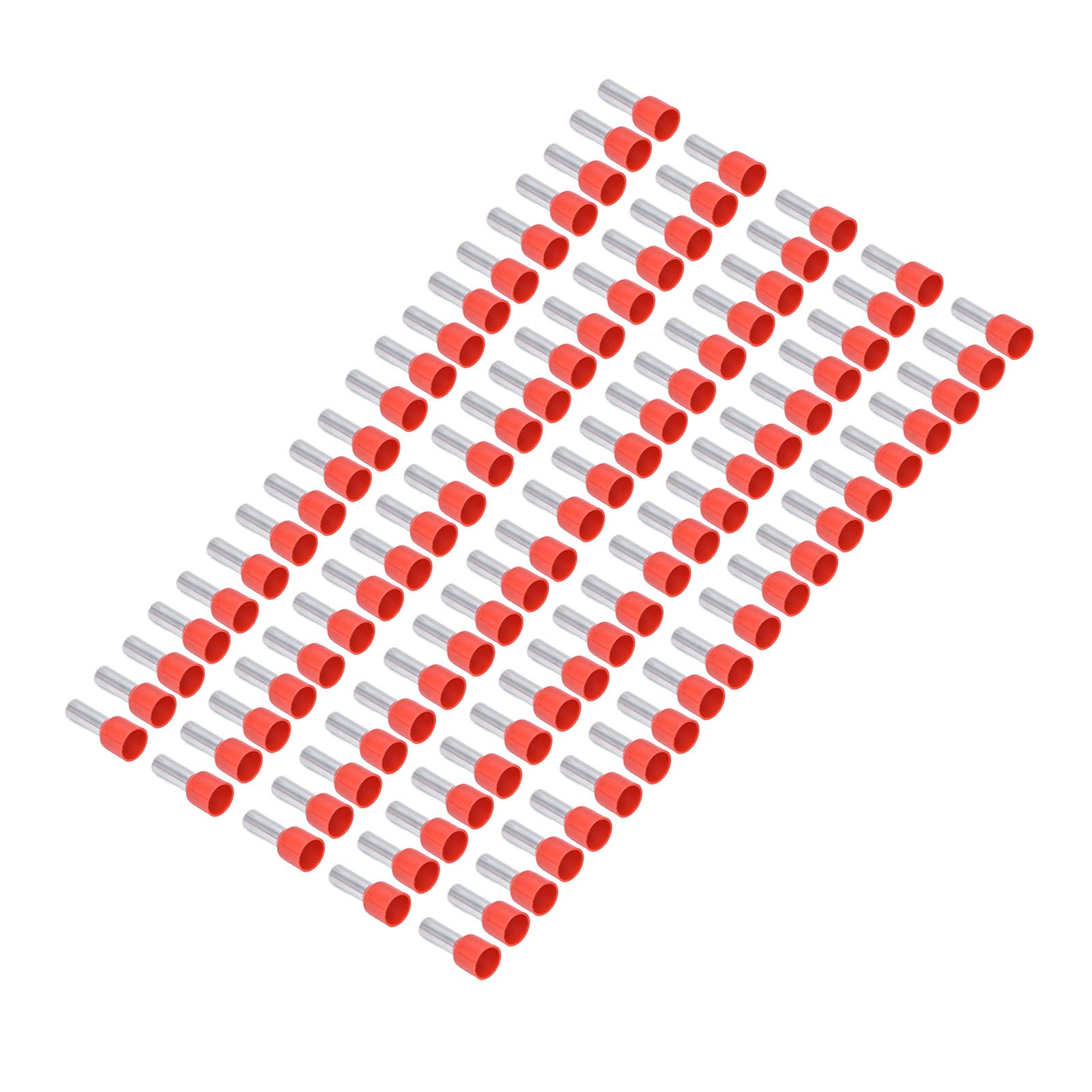100PCS Insulated Round Tube Terminal Copper Crimp Connector For 8AWG Electrical