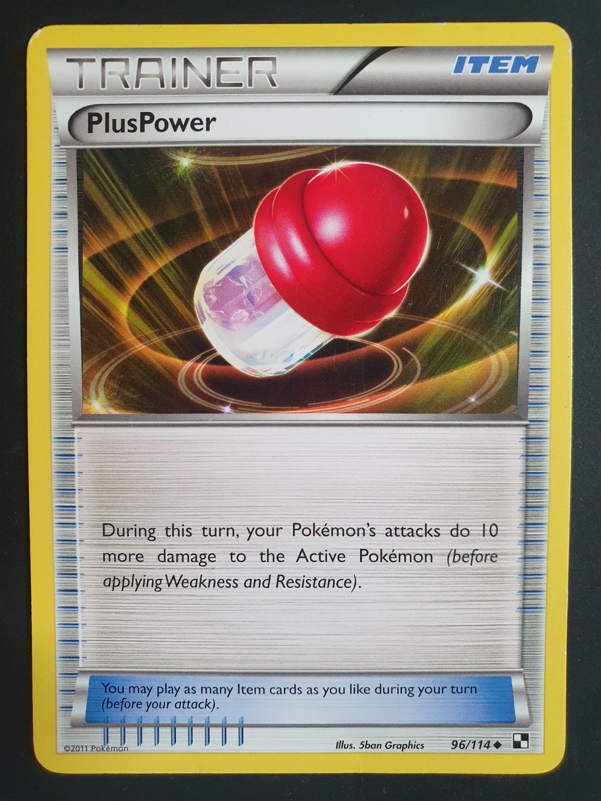 PlusPower 96/114 Trainer - Black & White Set - Pokemon Card - Lightly Played