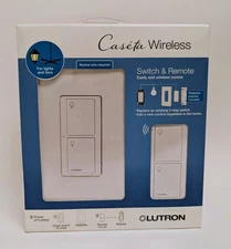 Lutron P-PKG1WS-WH Caseta Wireless Smart Switch Starter Kit with Remote - White