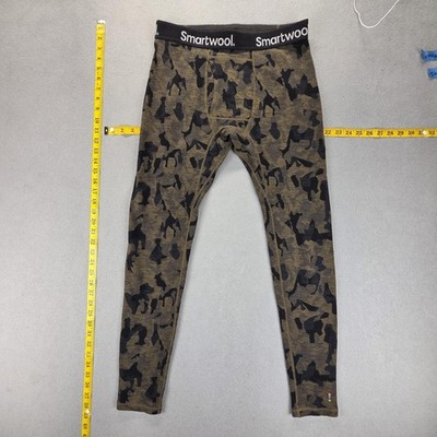 Smartwool Pants Mens Medium Green Merino 250 Long Johns Camo Thermal Base Layer