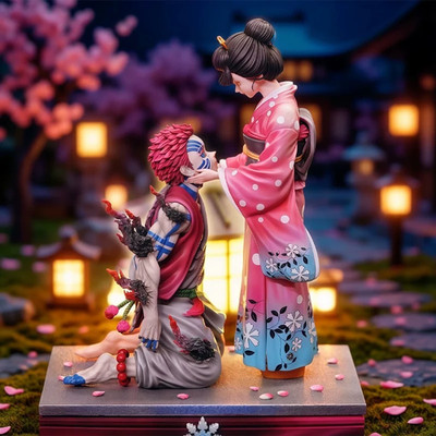 Demon Slayer Akaza Model Koyuki Statuer 27 cm Figur Modell Sammlerstück Spielzeug Geschenk