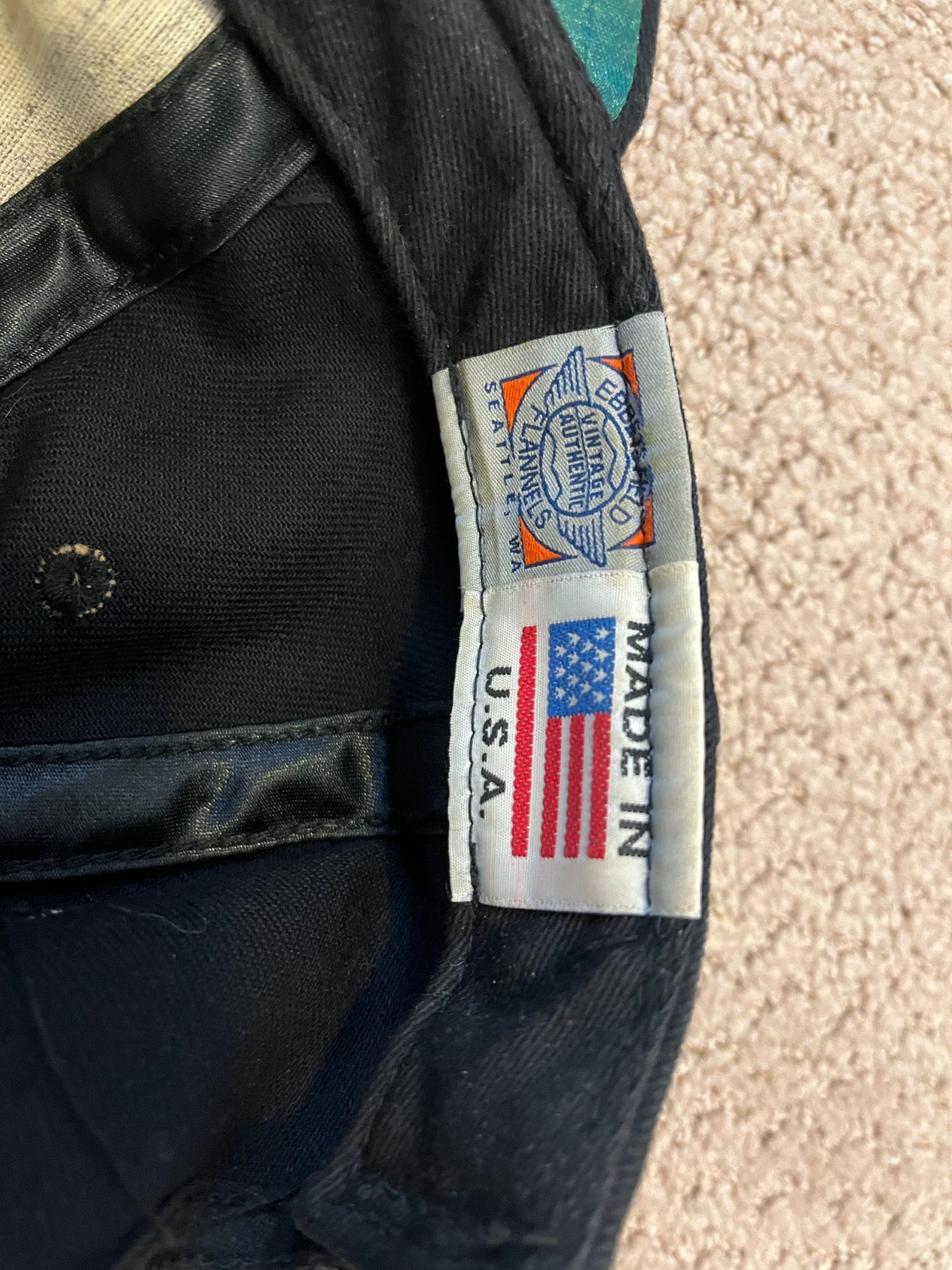 Ebbets Field Flannels Hat Baseball Cap Black Adju… - image 7