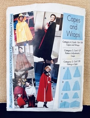 Vintage 1995 Sewing Step-By-Step CAPES & WRAPS Pattern 012-052-088 Uncut Sz 4-22