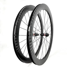Road Bike Carbon Wheelset Center Lock Thru Axle Front 100*15mm Rear 142*12mm 