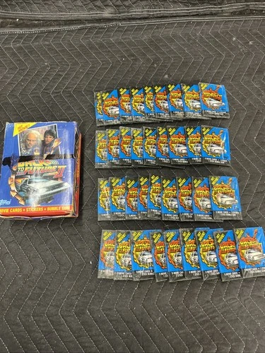New Topps Back to the Future Movie Cards, Stickers & Gum Wax box 1989 36 packs