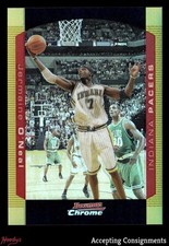 2004-05 Bowman Chrome Refractors Gold #7 Jermaine O'Neal 03/50 PACERS