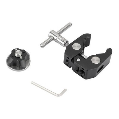 Crabbing Clamp With Rosette Mount M6 Female Thread & 1/4-20 Threaded Holes