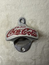 Coca Cola Cast Bottle Opener With Original Box And Hardware For Mounting