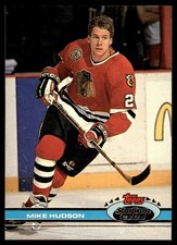 1991-92 Stadium Club Mike Hudson Chicago Blackhawks #22A
