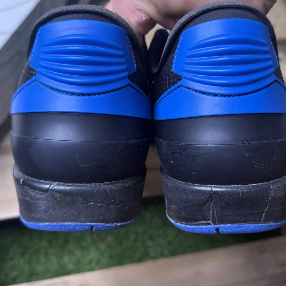 Tamanho 12 - Off-White x Air Jordan 2 Retro SP Preto Baixo Varsity Royal - Imagem 4 de 4